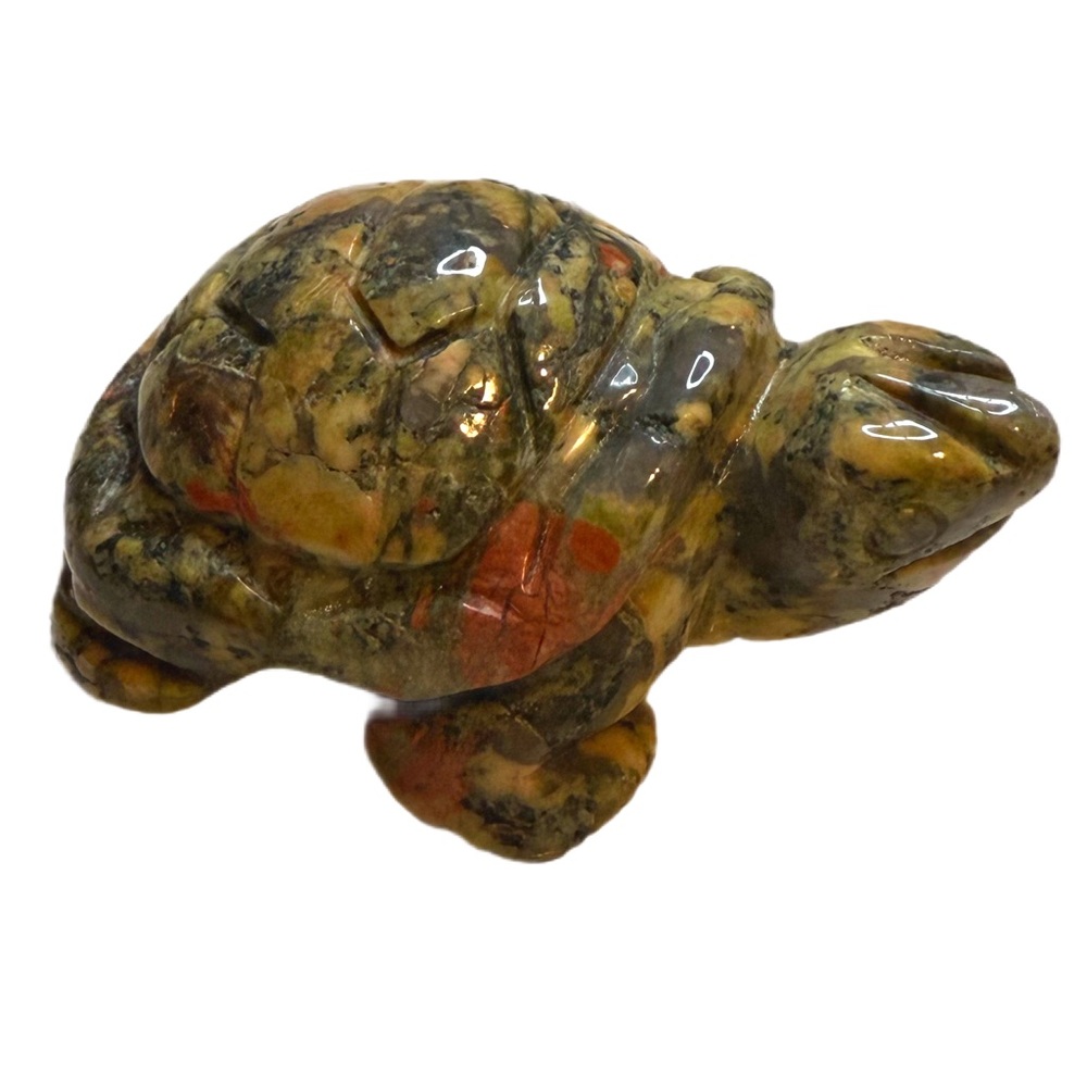 Healing Crystal Guardian Turtle Tortoise Pocket Stone Figurines Carved Gemstone - Picture 1 of 7